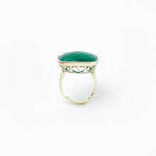 Load image into Gallery viewer, Green Agate Yellow Gold Ring
