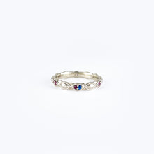 Load image into Gallery viewer, Multi-Colored Sapphire White Gold Ring
