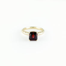 Load image into Gallery viewer, Gypsy Rose Garnet and Diamond Yellow Gold Ring

