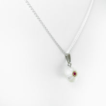 Load image into Gallery viewer, Daisy Pearl and Ruby Gold Pendant
