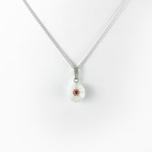 Load image into Gallery viewer, Daisy Pearl and Ruby Gold Pendant
