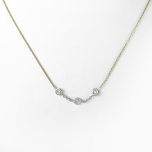 Load image into Gallery viewer, Diamond Dots Two Tone Gold Necklace
