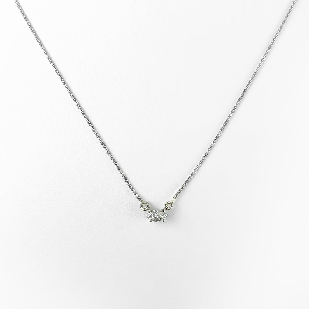 Marquise Diamond White Necklace