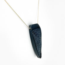 Load image into Gallery viewer, Black Onyx Drusy Yellow Gold Necklace
