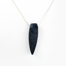 Load image into Gallery viewer, Black Onyx Drusy Yellow Gold Necklace
