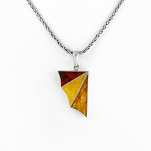 Load image into Gallery viewer, Amber Wing Silver Pendant
