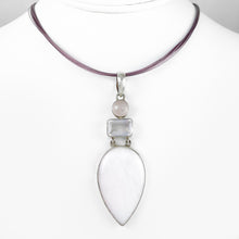 Load image into Gallery viewer, Rose Quartz and Aragonite Silver Necklace
