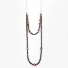 Load image into Gallery viewer, Pink Pearl and Silver Necklace
