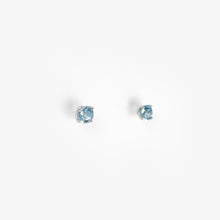 Load image into Gallery viewer, Aquamarine Yellow Gold Stud Earrings
