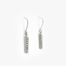 Load image into Gallery viewer, Diamond Bar White Gold Earrings

