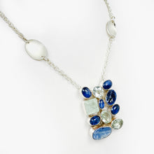 Load image into Gallery viewer, Kyanite and Prasiolite Silver Necklace
