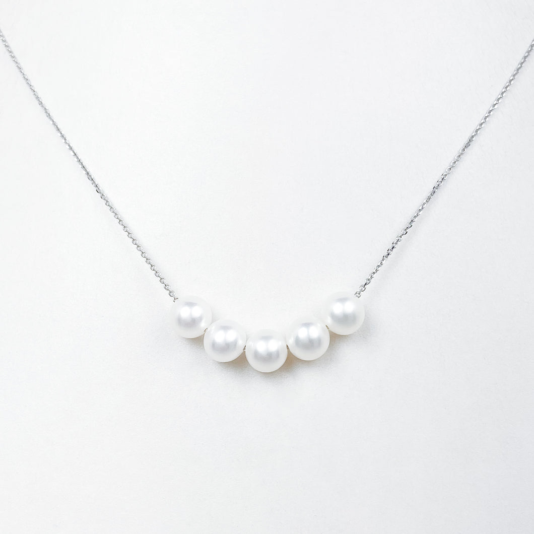 Pearl White Gold Necklace
