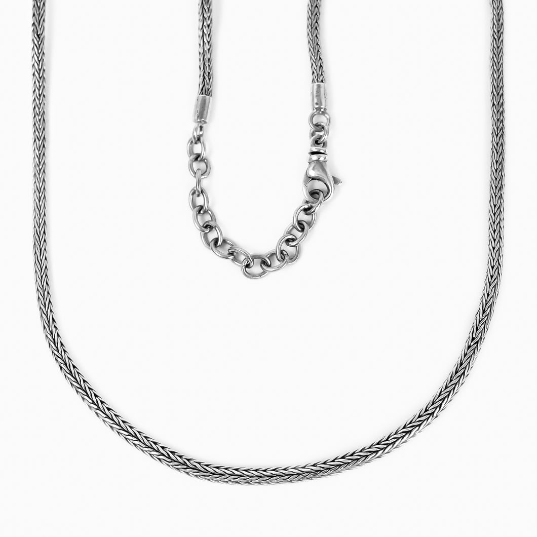 Woven Silver Necklace Chain