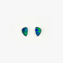 Load image into Gallery viewer, Boulder Opal Doublet Silver Stud Earrings
