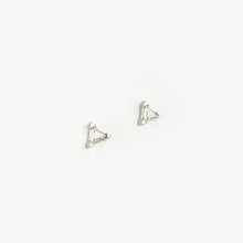Load image into Gallery viewer, Trillion Diamond White Gold Stud Earrings
