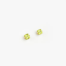 Load image into Gallery viewer, Peridot Yellow Gold Stud Earrings
