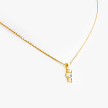 Load image into Gallery viewer, Diamond Vertical Bar Yellow Gold Pendant
