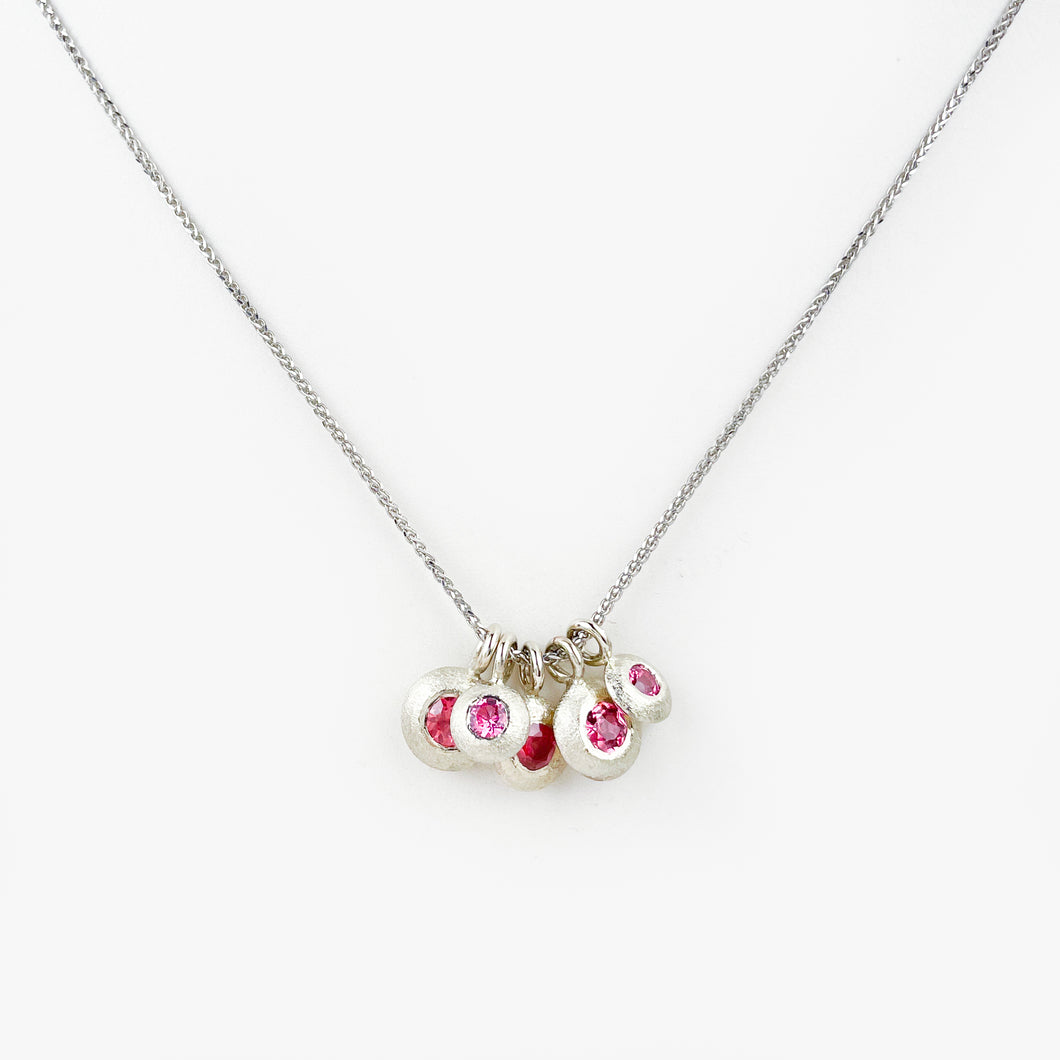 Pink Spinel White Gold Pendant