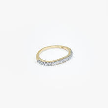 Load image into Gallery viewer, Curved Diamond Yellow Gold Band
