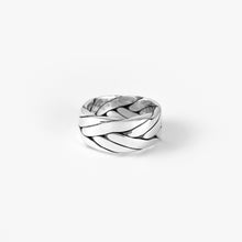 Load image into Gallery viewer, Heavy Woven Band Silver Ring
