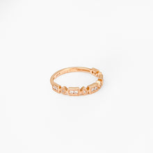 Load image into Gallery viewer, Diamond Rose Gold Band with Milgrain
