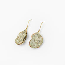 Load image into Gallery viewer, Copper Agate Two Tone Gold Earrings-Medium
