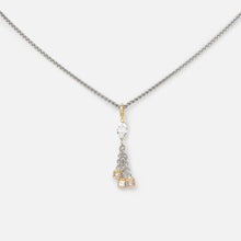 Load image into Gallery viewer, Diamond Marquise Tri-tone Gold Pendant
