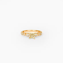 Load image into Gallery viewer, Diamond Rose Gold Semi Mount Ring with Milgrain
