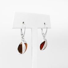 Load image into Gallery viewer, Amber Round Silver Earrings
