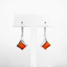 Load image into Gallery viewer, Amber Kite Silver Earrings
