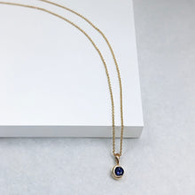 Load image into Gallery viewer, Iolite Gold Moon Pendant
