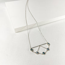 Load image into Gallery viewer, Montana Blue Sapphire White Gold Necklace
